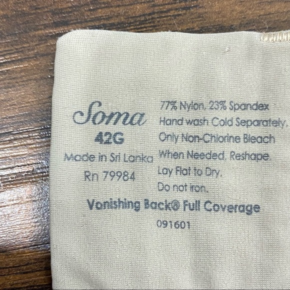Soma Women's Vanishing Back Full Coverage Bra 42g - Picture 8 of 8